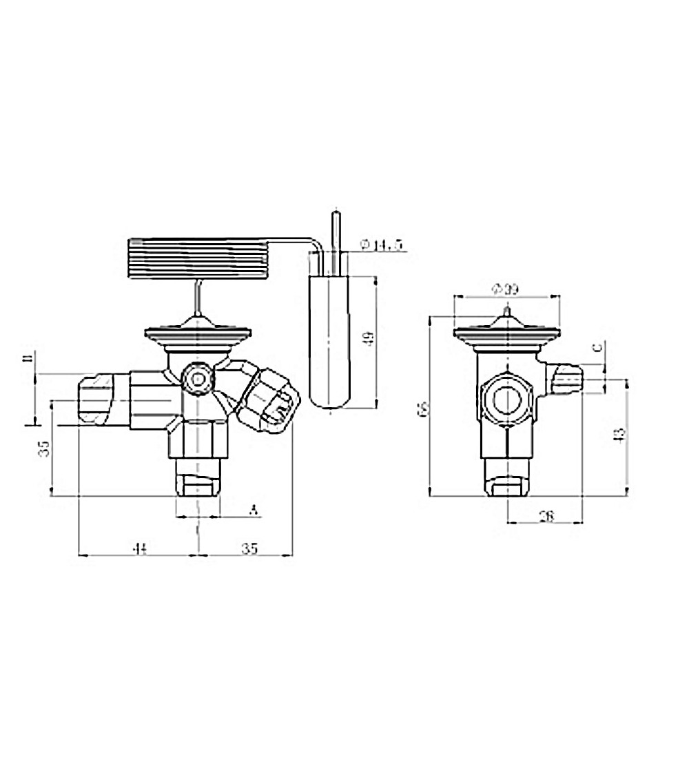 RFKH08E-6.1-48 VALVOLA TERM. EQ.EST. SAE R448A/R449A