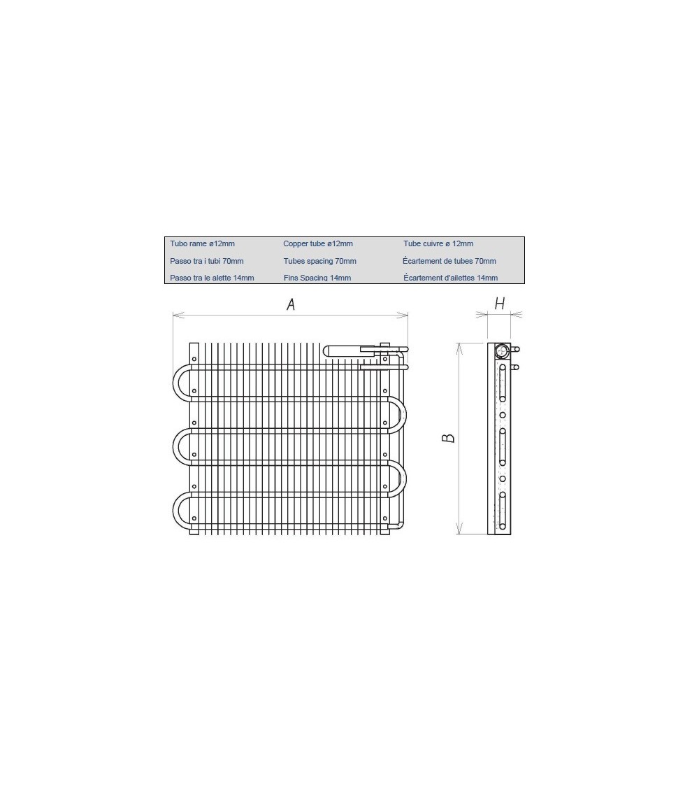 SBT 470/50    EVAPORATORE  PERSOTTOBANCO STATICO