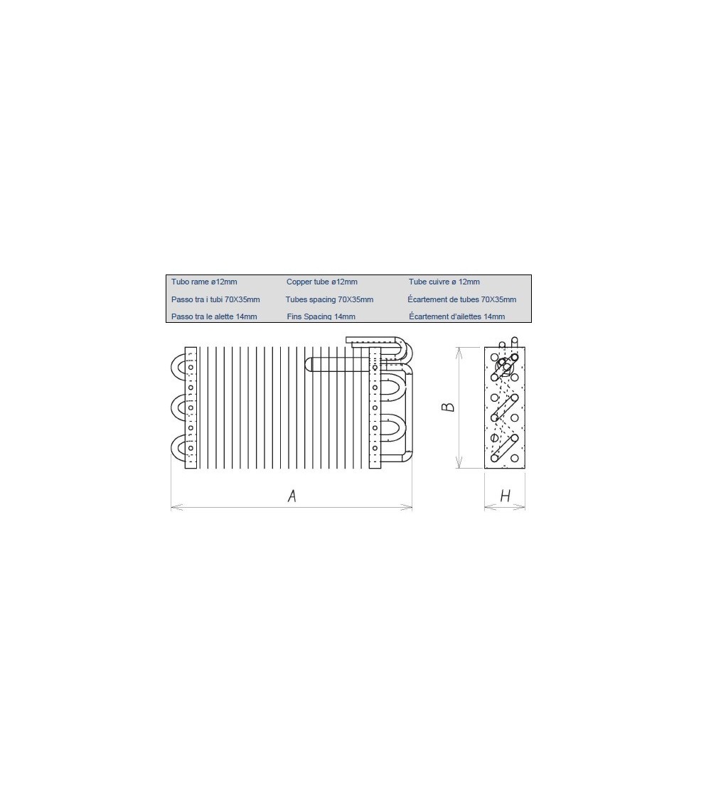 SBT 6190/75   EVAPORATORE  PERSOTTOBANCO STATICO