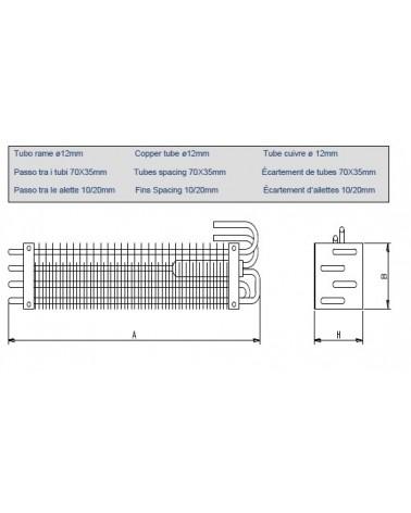 VT10 50       EVAPORATORE  PERVETRINA STATICO