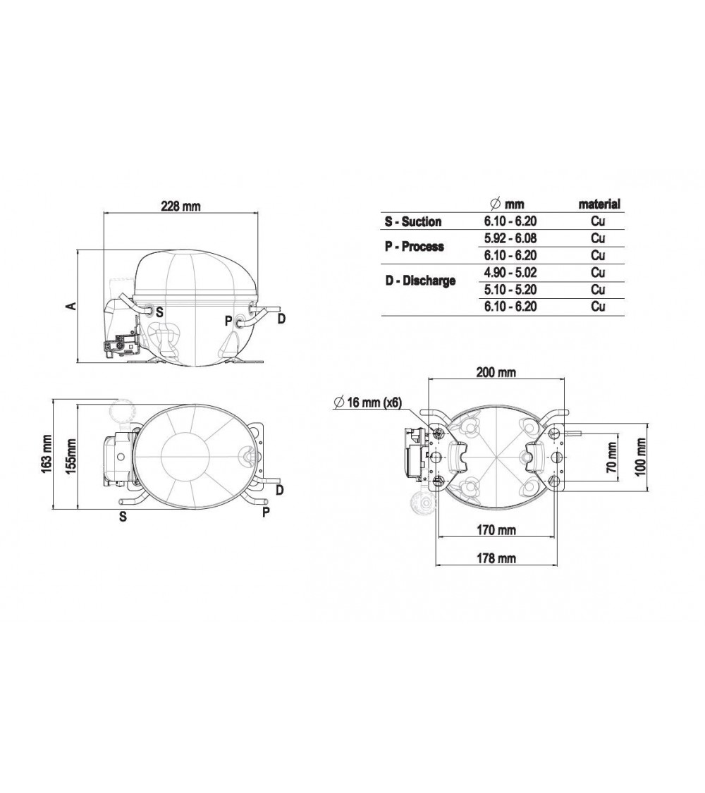 EMT45HDR   C/SCAT. COMPRESSORE R134A HBP 3,97CC