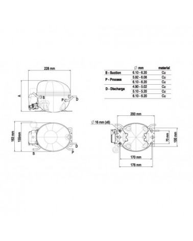 EMT45HDR   C/SCAT. COMPRESSORE R134A HBP 3,97CC