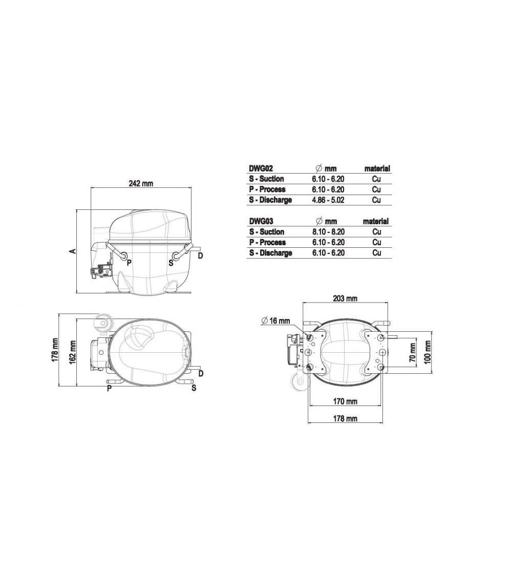 NEK6214Z/SC   COMPRESSORE  R134 CSIR 269JA51M1AJ   220-240V.50HZ.