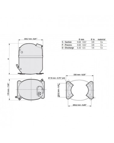 NJ6220Z/R   CSR/BOX  COMPRESSORE R134 ATT. ROTALOCK 144HA1904VF