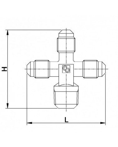 8382/X02      CROCE C/ATTACCO CARICA 1/4SAE 1/4SAE 1/4SAE 1/4NPT