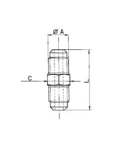 U2-4K  PZ.10        GIUNTO  1/4X1/4  SAE 