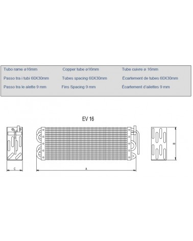 EV 16/25 EVAPORATORE STATICO PER VETRINE 