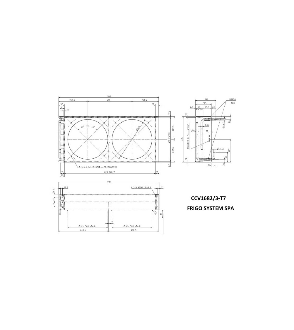 CCV 1682/3-T7   CONDENSATORE 2X350 ERP D84262 REV.1/16